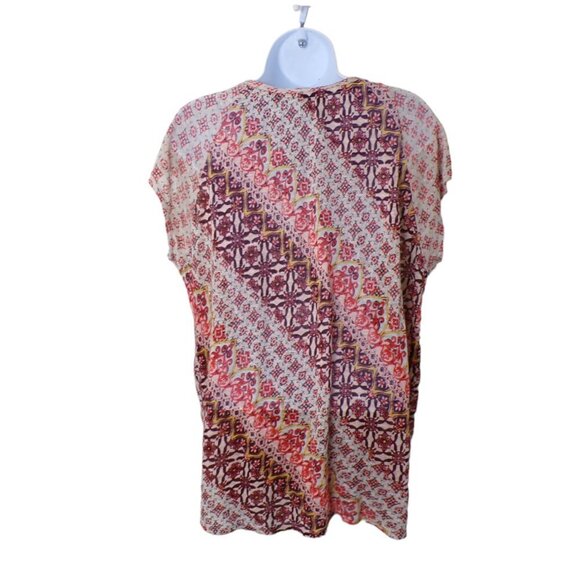 Sundance Josette100% Linen Blouse Top Asymmetrical Boho Marakshprt Size M #650 - Picture 2 of 10